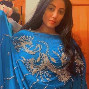 Blue shalwar kameez
